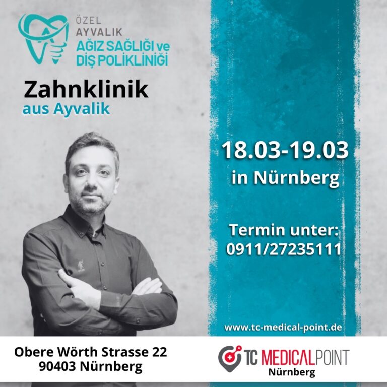 Poster for dental clinic event in Nuremberg